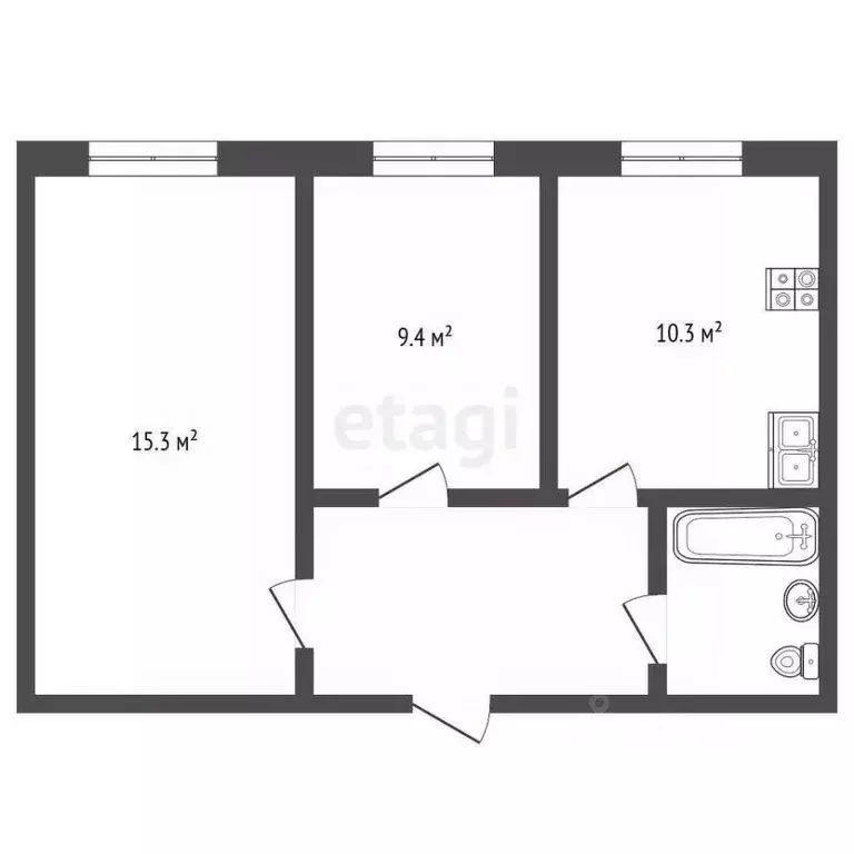2-к кв. Вологодская область, Вологда ул. Ловенецкого, 18 (44.9 м) - Фото 1