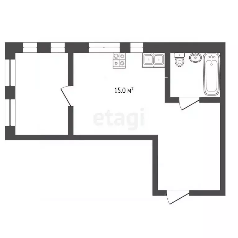 1-к кв. Тюменская область, Тюмень ул. Алматинская, 4 (37.0 м) - Фото 2