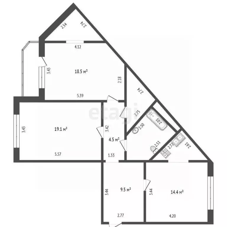 2-к кв. Тюменская область, Тюмень Широтная ул., 172к1 (82.1 м) - Фото 2