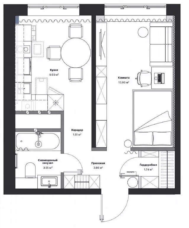 1-к кв. Адыгея, Тахтамукайский район, Старобжегокайское с/пос, Новая ... - Фото 1