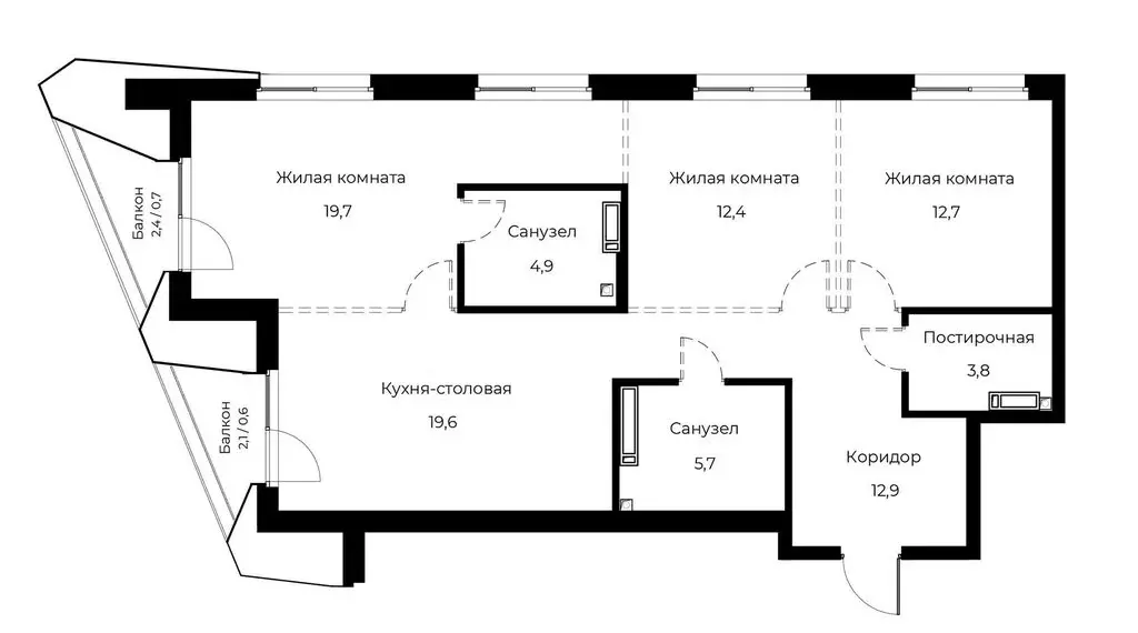 3-комнатная квартира: Пенза, улица Богданова, 39 (93 м) - Фото 0