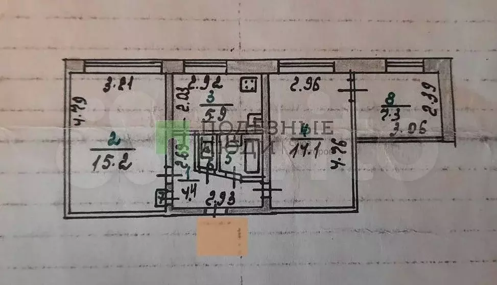 3-к. квартира, 50 м, 1/2 эт. - Фото 0