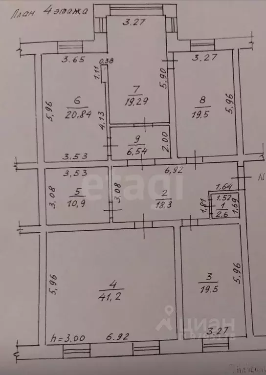 4-к кв. Татарстан, Казань ул. Калинина, 10 (158.0 м) - Фото 2
