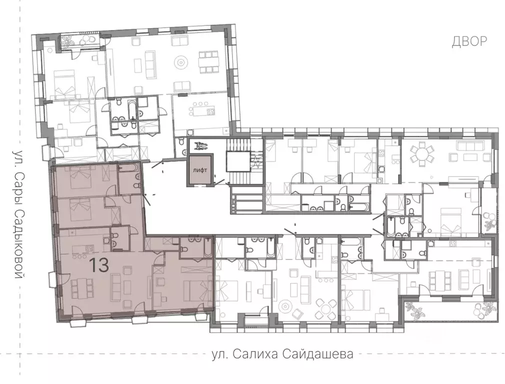 4-к кв. Татарстан, Казань ул. Сары Садыковой (132.98 м) - Фото 2