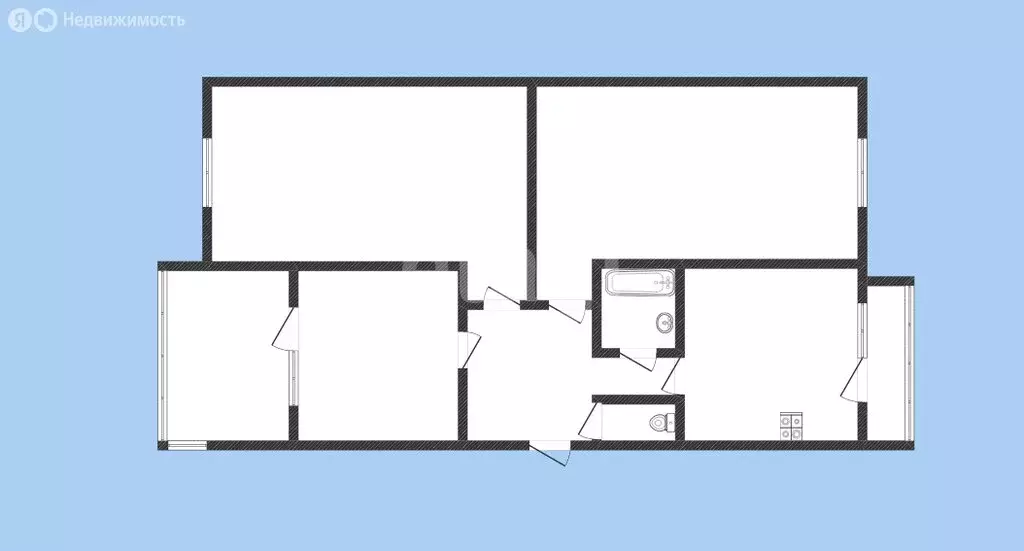 3-комнатная квартира: Черкесск, улица Космонавтов, 78 (68 м) - Фото 1