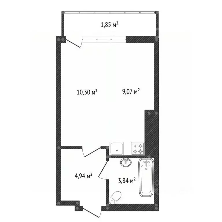 Студия Башкортостан, Уфа ул. Софьи Перовской, 22 (30.0 м) - Фото 0