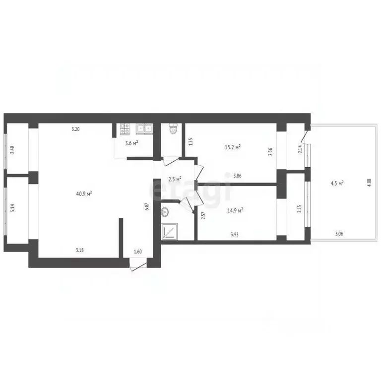 3-к кв. Крым, Симферопольский район, Мирновское с/пос, с. Белоглинка ... - Фото 2