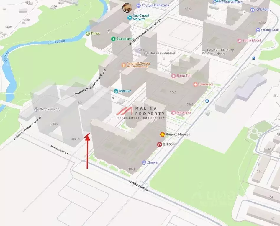 Торговая площадь в Москва Муравская ул., 38Бк2 (217 м) - Фото 2