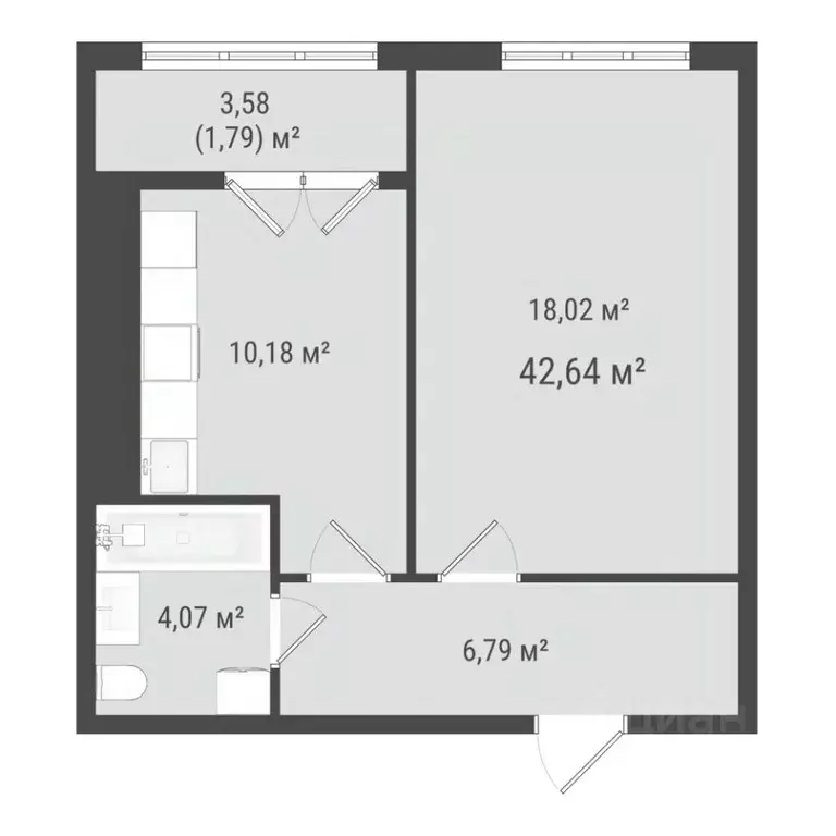 1-к кв. Сахалинская область, Южно-Сахалинск Зеленая Планета на Мира ... - Фото 1