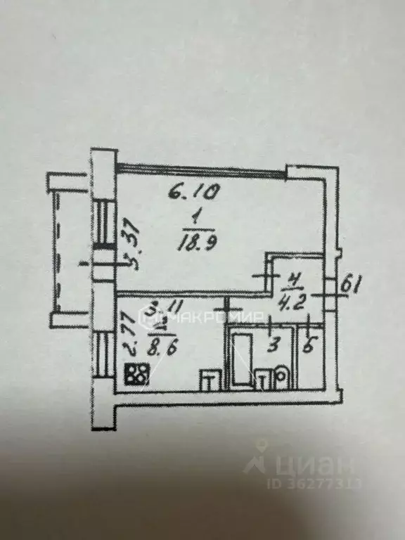 1-к кв. Кировская область, Киров Мининский мкр, ул. Тургенева, 16 ... - Фото 2