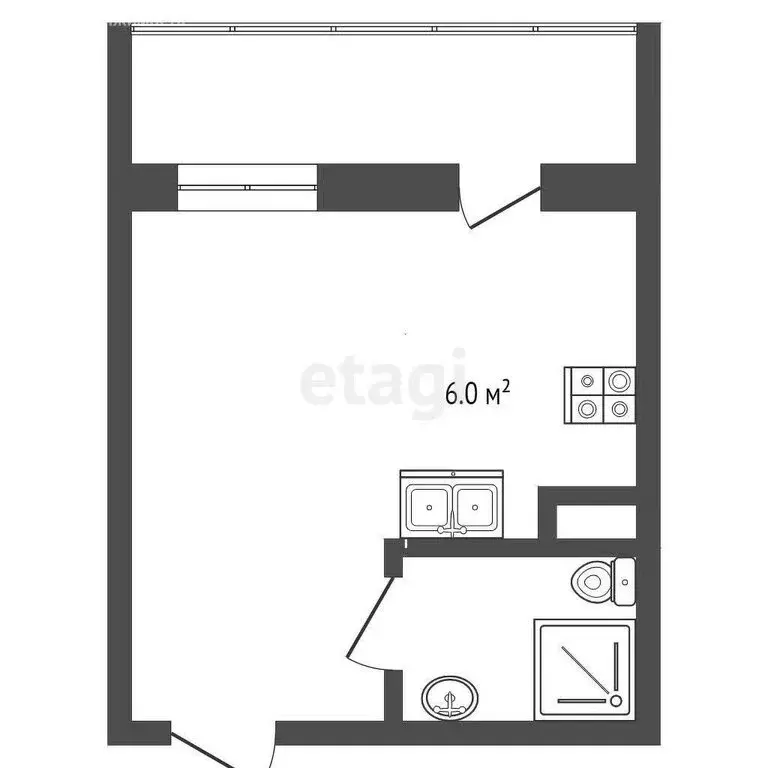 Квартира-студия: Ростов-на-Дону, Привокзальная улица, 3 (30.8 м) - Фото 1