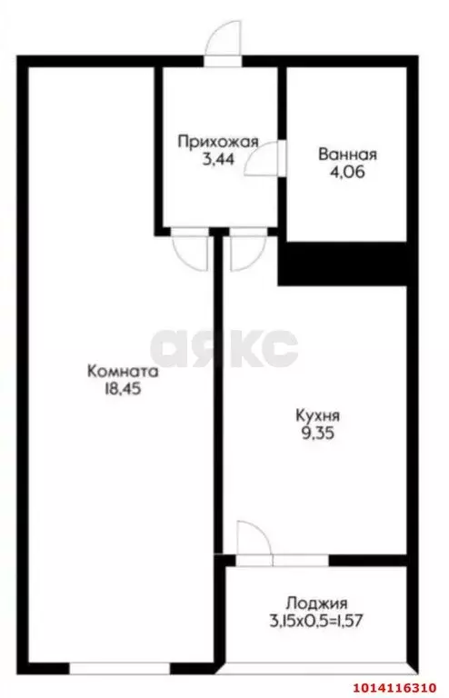 1-комнатная квартира: Краснодар, Прикубанский внутригородской округ, ... - Фото 0