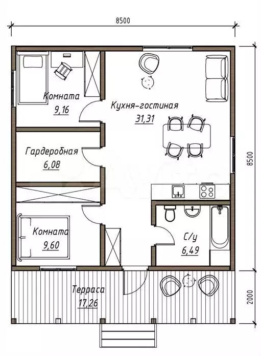 Дом 70 м на участке 9 сот. - Фото 0