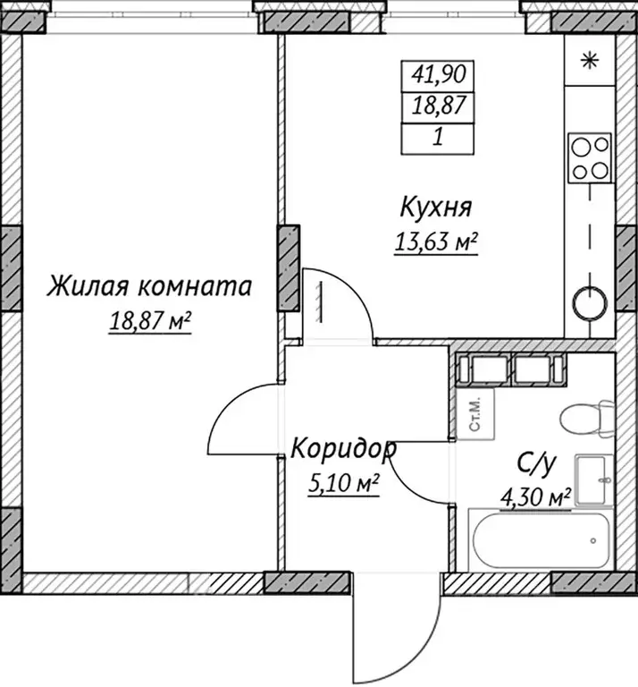 1-к кв. Нижегородская область, Нижний Новгород Сахарный Дол жилой ... - Фото 0