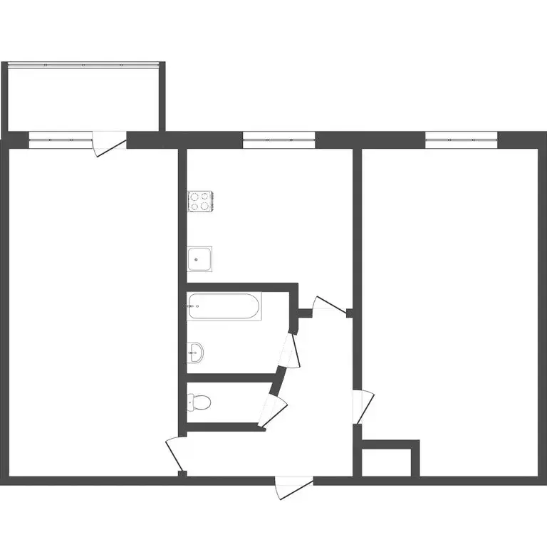 2-комнатная квартира: Тюмень, улица Фурманова, 4 (44.8 м) - Фото 1