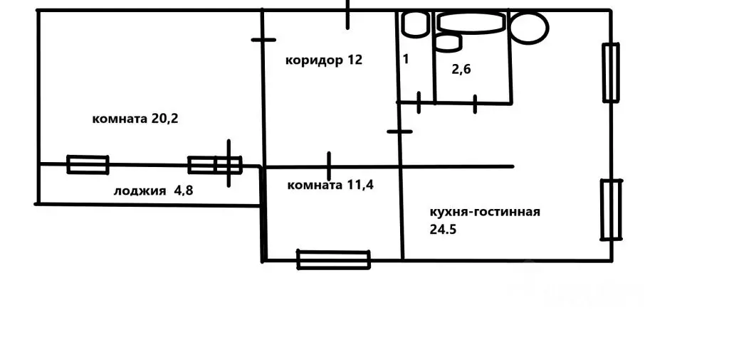 3-к кв. Санкт-Петербург Индустриальный просп., 27 (71.7 м) - Фото 1