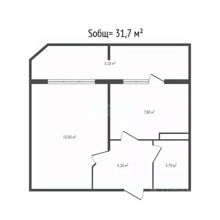 1-к кв. Брянская область, Брянский район, пос. Мичуринский ул. Андрея ... - Фото 2