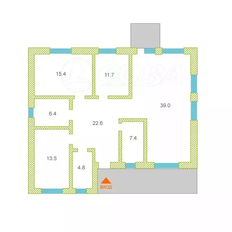 Дом в Тюменский муниципальный округ, село Чикча (137 м) - Фото 2