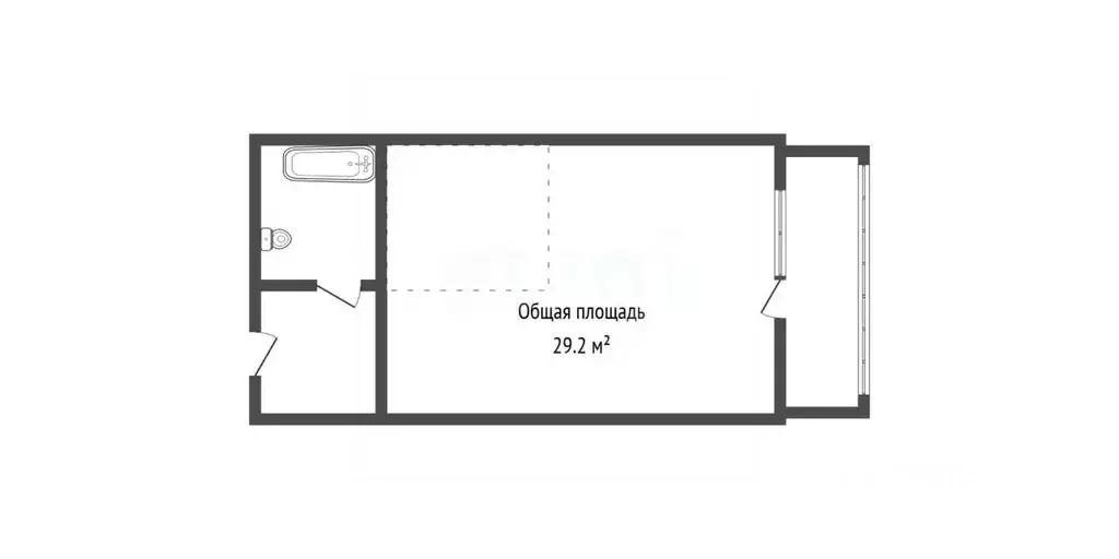 Студия Алтайский край, Барнаул ВРЗ мкр, ул. Воровского, 161 (29.2 м) - Фото 2