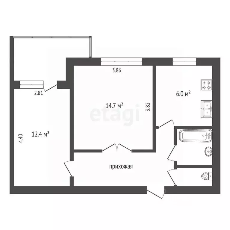2-к кв. Крым, Красноперекопск ул. Менделеева, 48 (45.7 м) - Фото 2