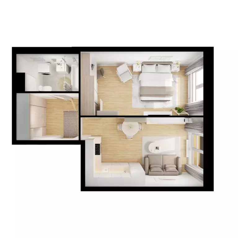 1-к кв. Московская область, Мытищи Яуза Парк жилой комплекс, к5 (44.0 ... - Фото 2