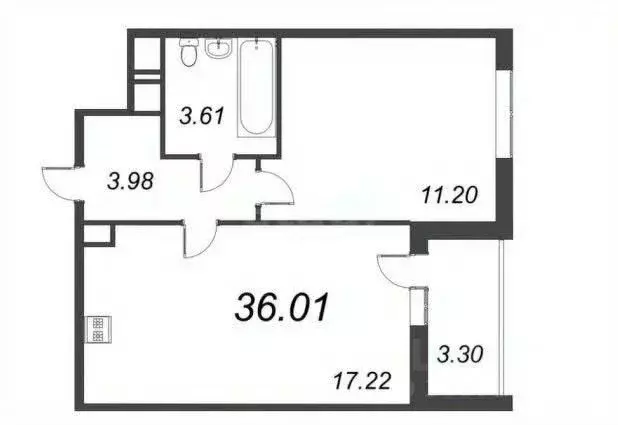 1-к кв. Санкт-Петербург Кубинская ул., 78Ж (36.0 м) - Фото 0