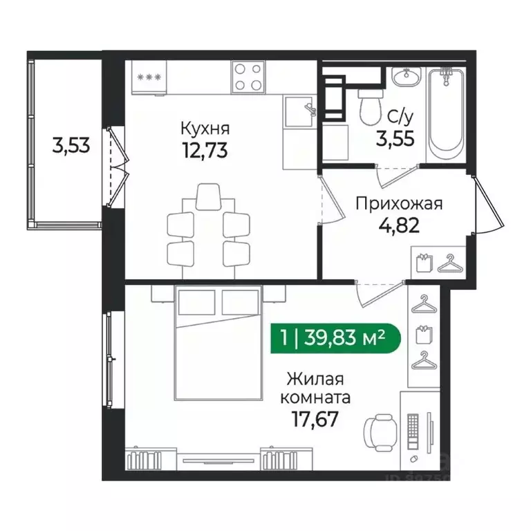 1-к кв. Ленинградская область, Сертолово Всеволожский район, Сертолово ... - Фото 1