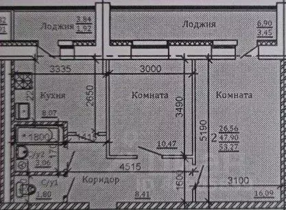 2-к кв. Коми, Сыктывкар Тентюковская ул., 306 (53.8 м) - Фото 2