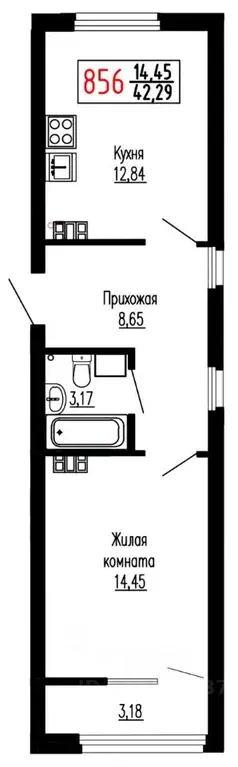 1-к кв. Свердловская область, Екатеринбург ул. Лыжников, 3 (42.0 м) - Фото 0