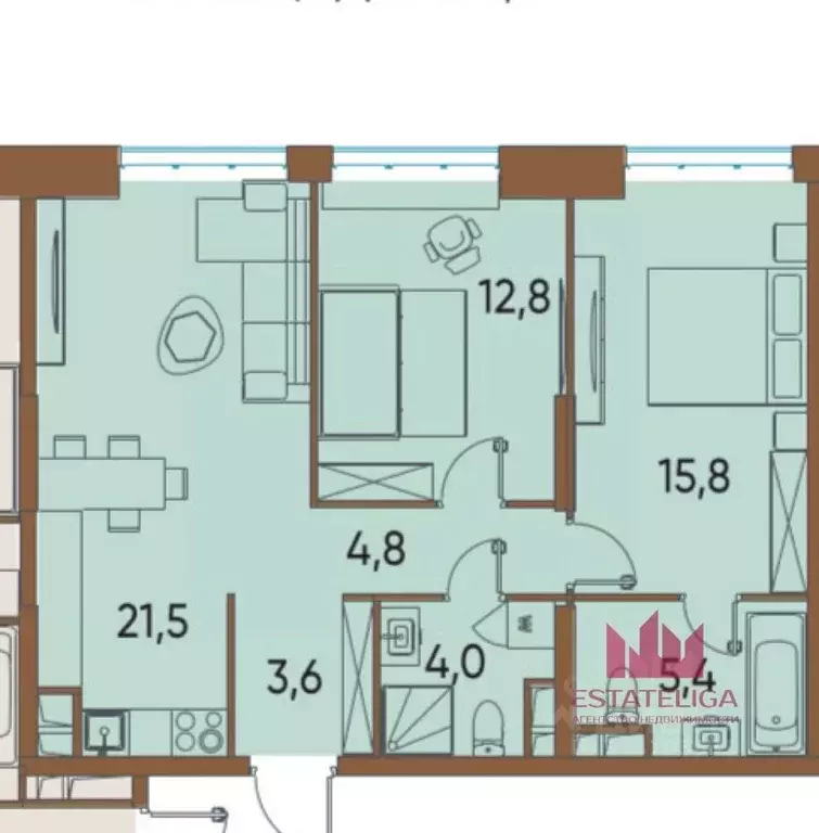3-к кв. Москва ул. Нижние Мневники, 16к3 (68.2 м) - Фото 2