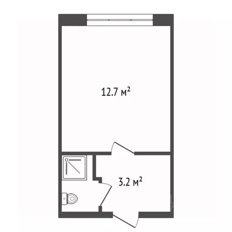 Студия Калужская область, Обнинск ул. Курчатова, 28 (17.9 м) - Фото 2