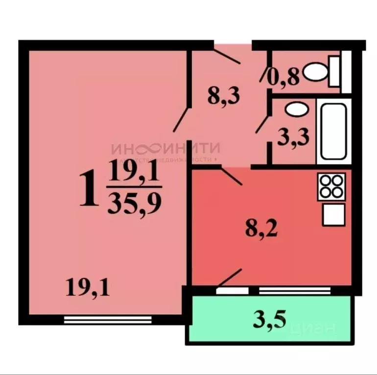 1-к кв. Москва Осташковский проезд, 8 (35.5 м) - Фото 1
