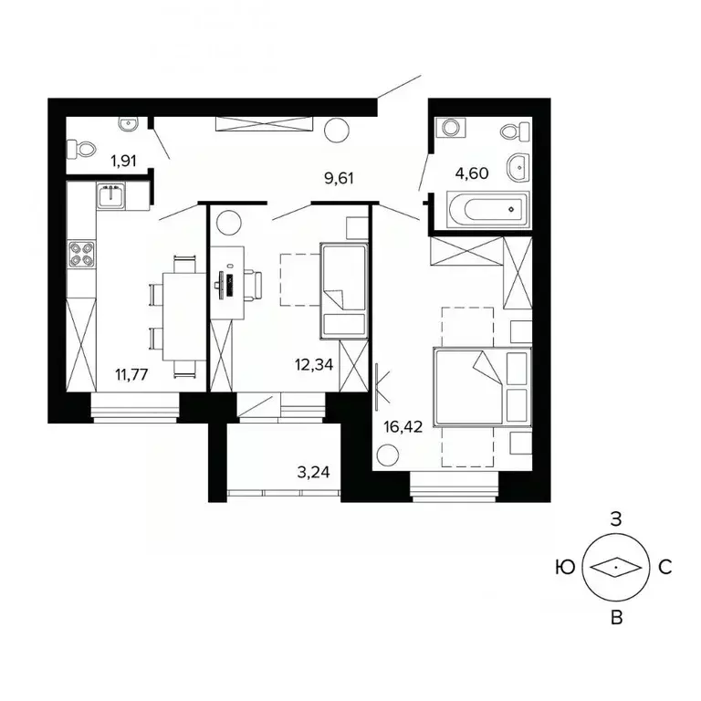 2-к кв. Свердловская область, Березовский бул. Малахитовый (60.3 м) - Фото 1