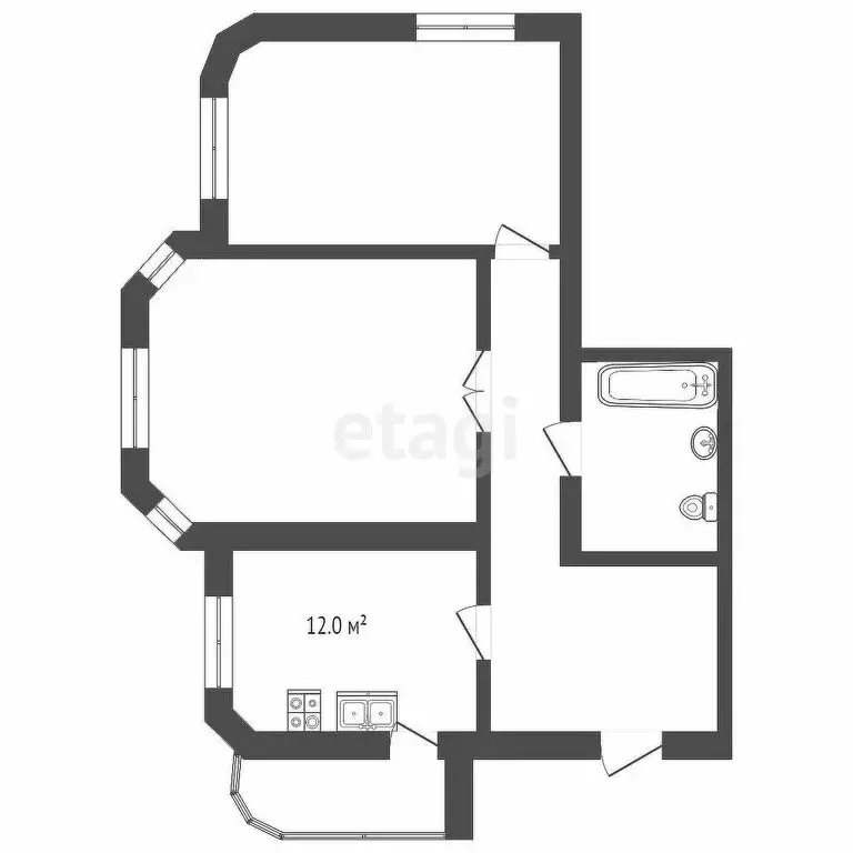 2-комнатная квартира: Тюмень, улица Энергетиков, 37 (65.1 м) - Фото 0