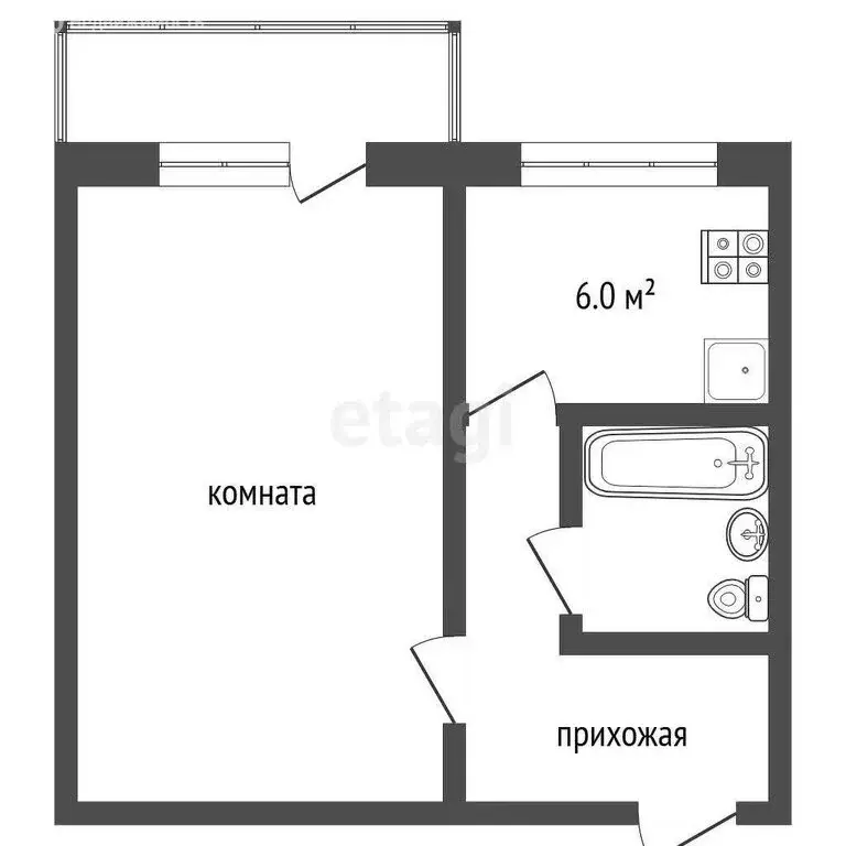 1-комнатная квартира: Ярославль, улица Слепнёва, 30 (31.5 м) - Фото 0