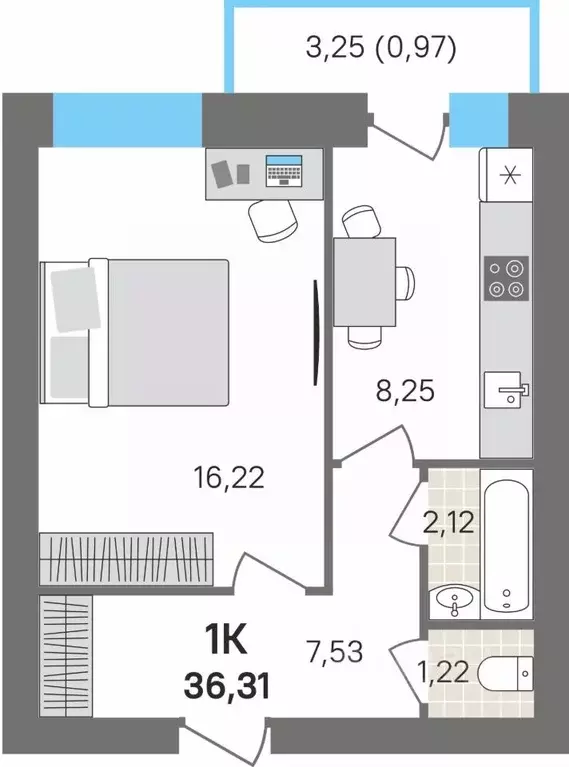 1-к кв. Пермский край, Пермский муниципальный округ, с. Култаево ул. ... - Фото 1