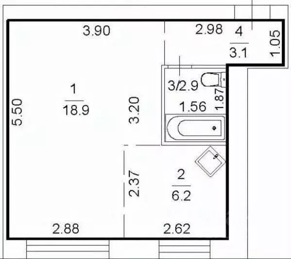 1-к кв. Пермский край, Пермь Кавалерийская ул., 17 (31.0 м) - Фото 2
