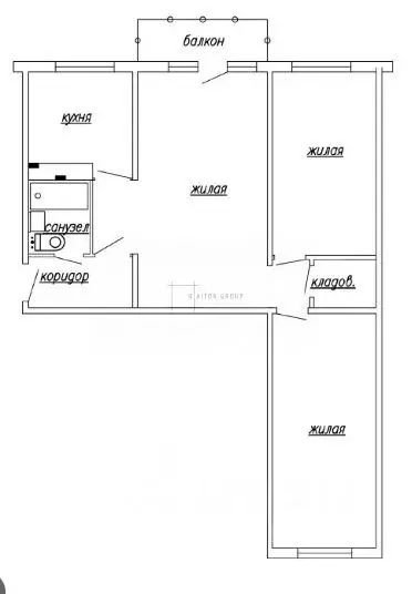 3-к кв. Новосибирская область, Новосибирск ул. Немировича-Данченко, ... - Фото 2