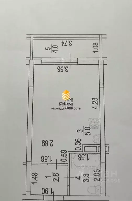 Студия Башкортостан, Уфа ул. Летчика Кобелева, 1 (22.04 м) - Фото 1