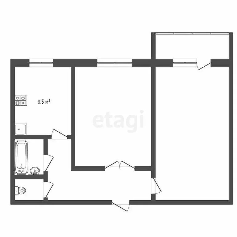 2-комнатная квартира: Петропавловск-Камчатский, улица Петра Ильичёва, ... - Фото 0