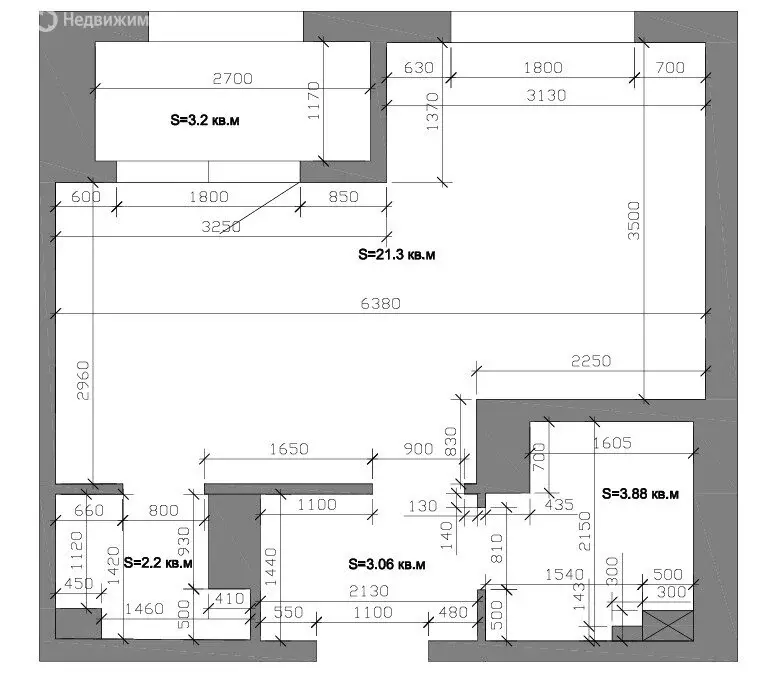 1-комнатная квартира: Санкт-Петербург, Измайловский бульвар, 11 (31 м) - Фото 1