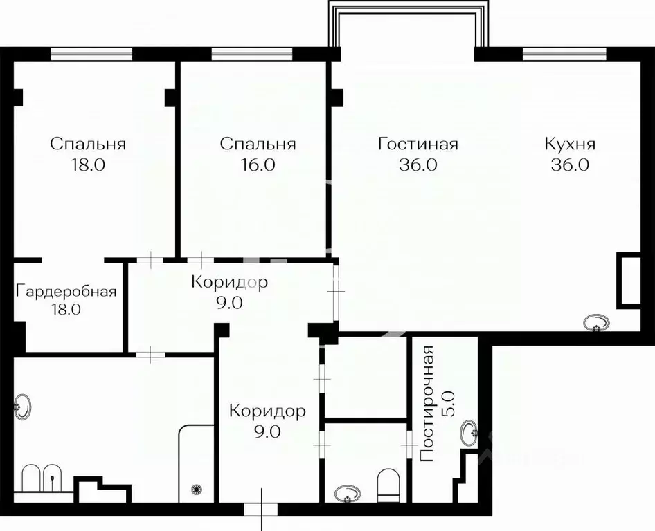 3-к кв. Москва 1-й Колобовский пер., 14 (136.0 м) - Фото 1