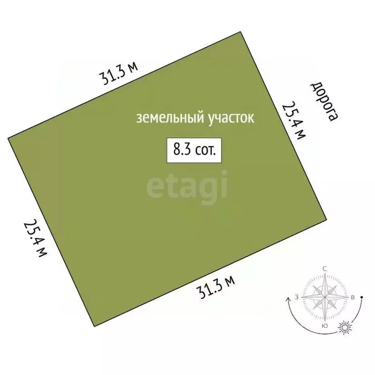 Участок в Тюменская область, Тюменский район, Онегин кп  (8.32 сот.) - Фото 1