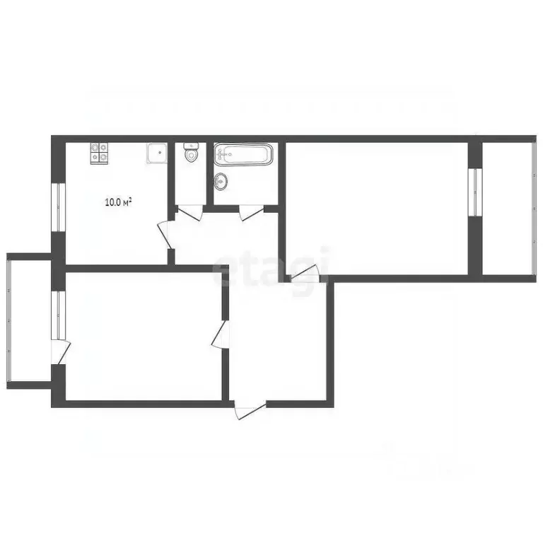 2-к кв. Тюменская область, Тюмень ул. Свердлова, 16 (62.6 м) - Фото 2