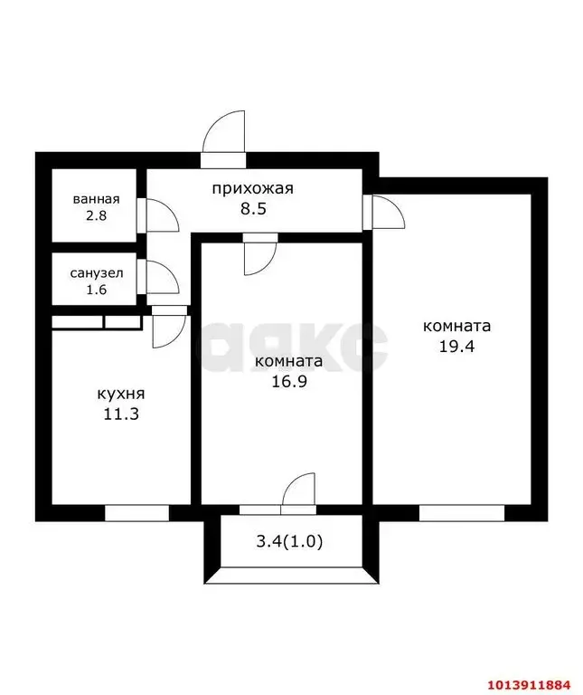 2-комнатная квартира: Краснодар, улица имени Валерия Гассия, 4/7к2 ... - Фото 0