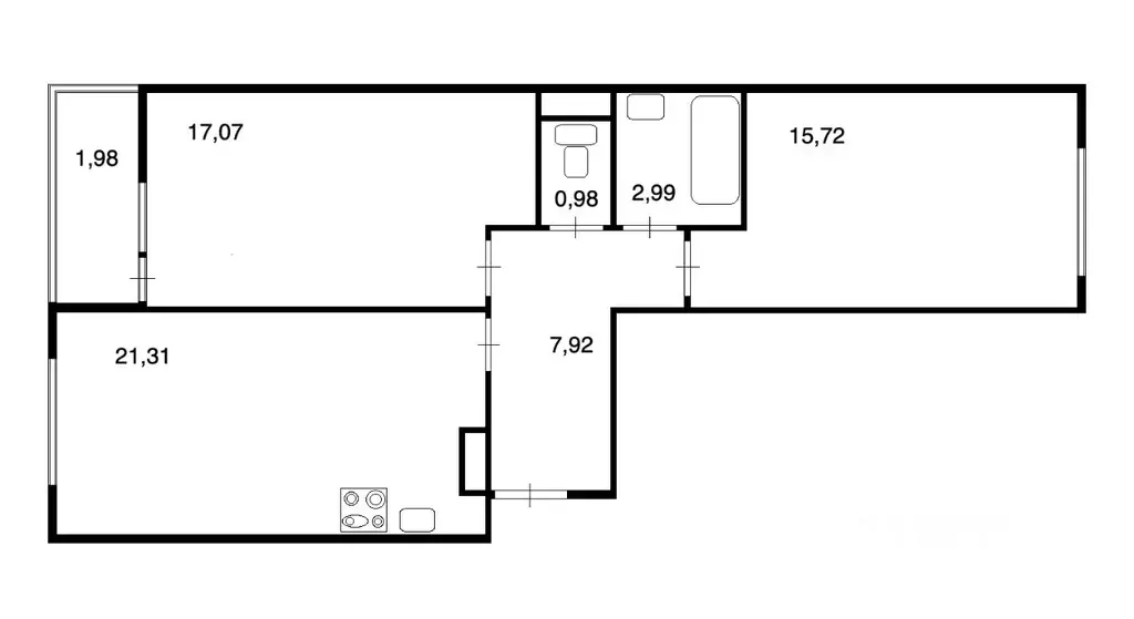 2-к кв. Ленинградская область, Мурино Всеволожский район, просп. ... - Фото 1