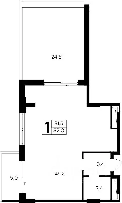 1-к кв. Крым, Евпатория Курортный кв-л,  (81.5 м) - Фото 1
