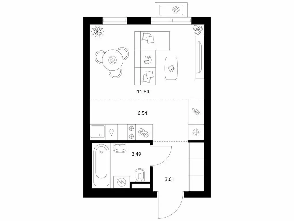 Квартира-студия: Новое Девяткино, жилой комплекс Заречный Парк, 5 ... - Фото 1