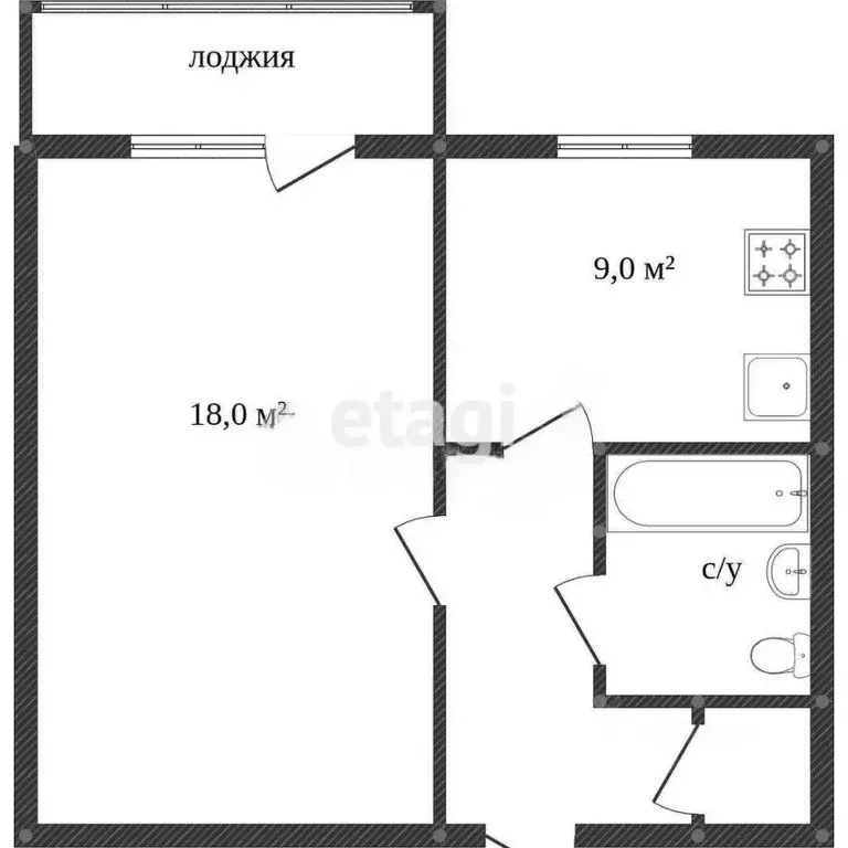 1-к кв. Костромская область, Кострома Индустриальная ул., 29 (34.7 м) - Фото 1