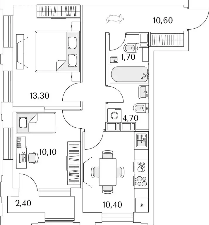 2-комнатная квартира: Санкт-Петербург, Планерная улица, 99 (52 м) - Фото 1